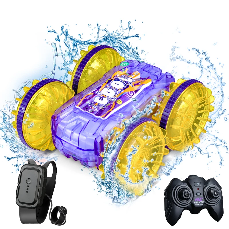 Amphibious Electric Remote Control Vehicle, Music, Lighting, Gesture Sensing, Off-road Vehicle, Children's Christmas Gifts