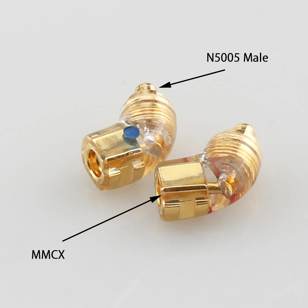 New HIFI Headphone Plug for N5005 Male to MMCX/0.78mm Female Converter Adapter MMCX/0.78 to A-K-G N5005 Headphone