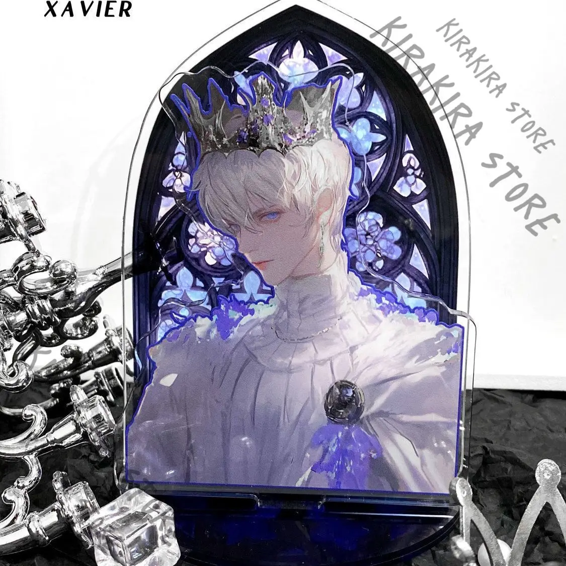 

Love and Deepspace Xavier Crown Prince Colorful Acrylic Double-inserted Standing Sign Game Cosplay Collect Desktop Ornaments