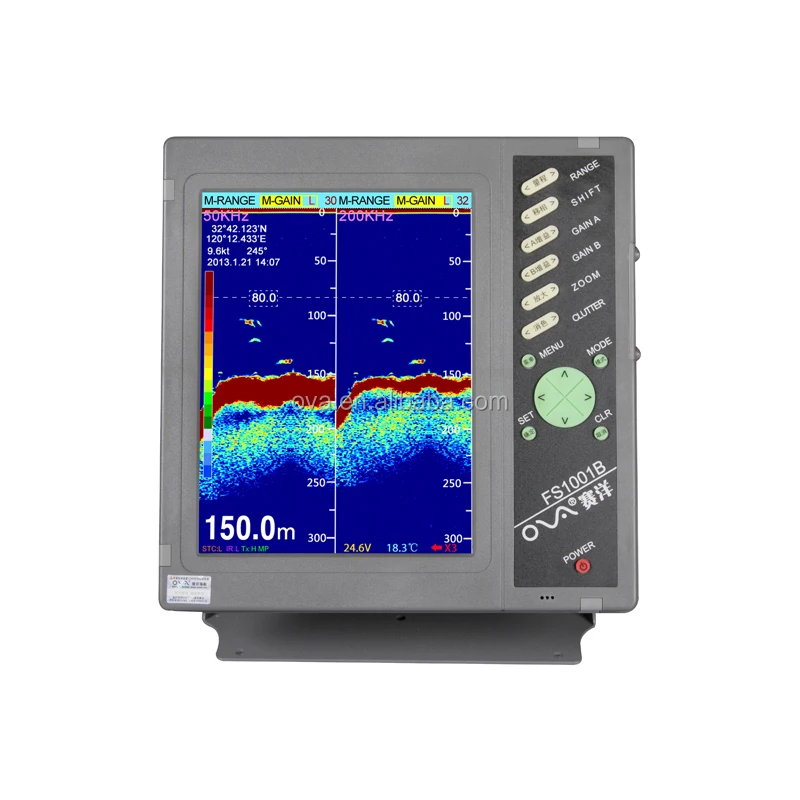 

OVA 10'' Screen Marine GPS sonar FS1001B echo sounder for fishing