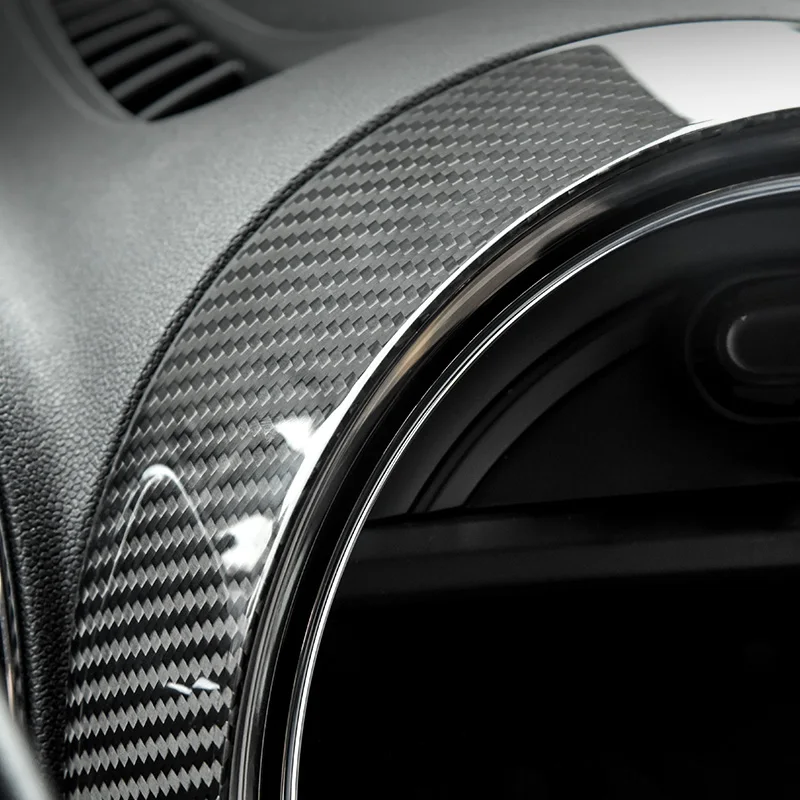 Car Styling Center Console Screen Decorative Frame Real Carbon Fiber Cover For Mini Cooper F60 Countryman Auto Accessories