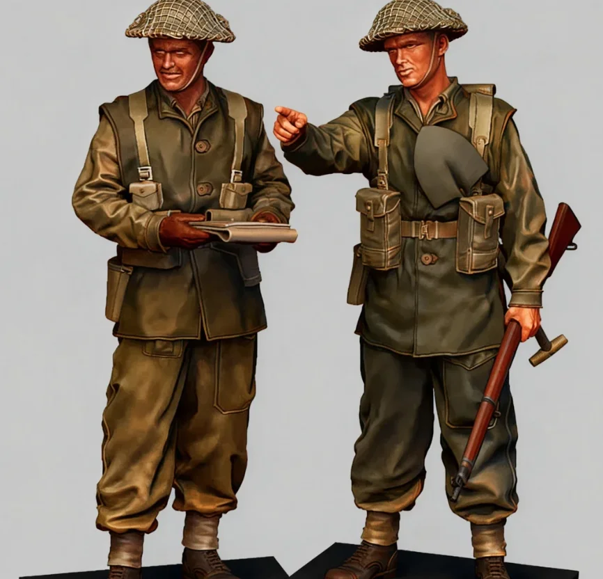 

1/35 Resin Soldier kits colorless and self-assembled（2 people）A-2137