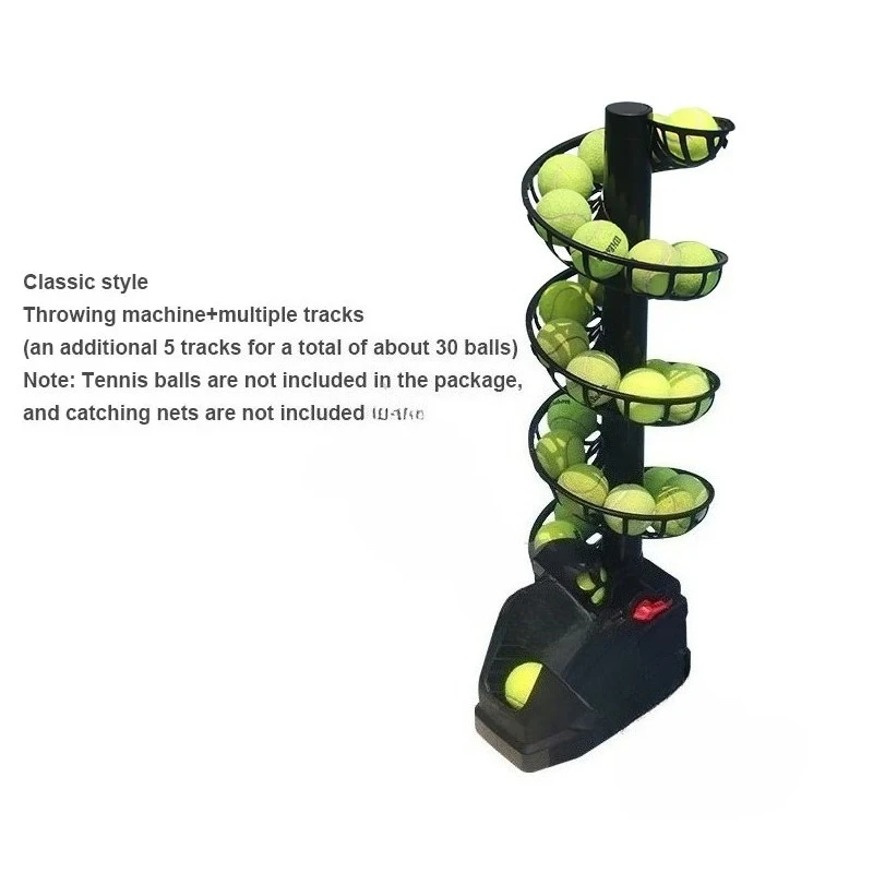 220V 110V Universal Portable Tennis Ball Machine Self-service Single Swing Racket Practice