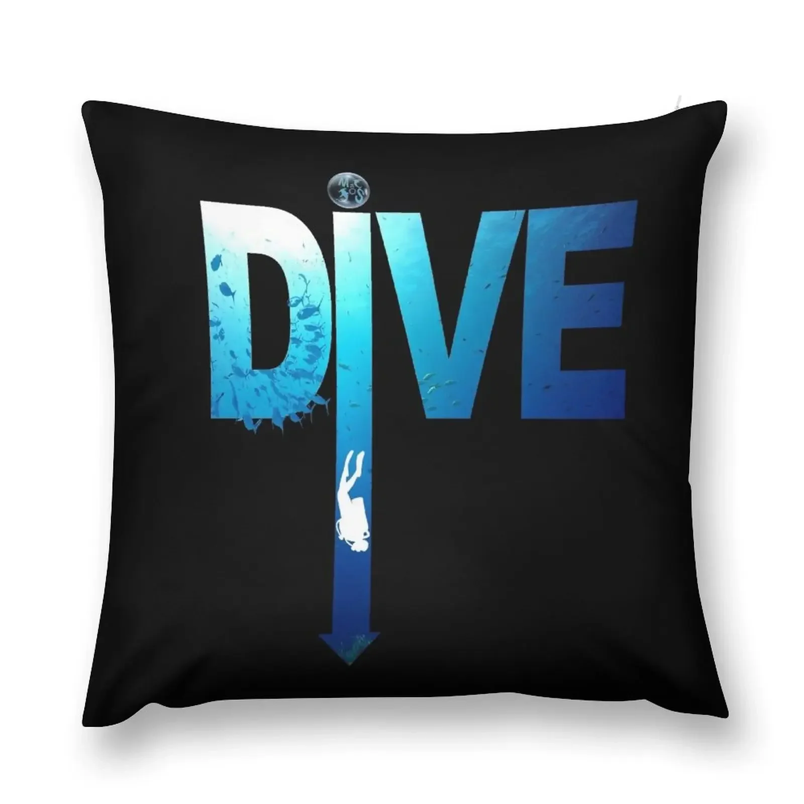 scuba diving: DIVE arrow for divers Throw Pillow pillow cover christmas luxury decor pillow