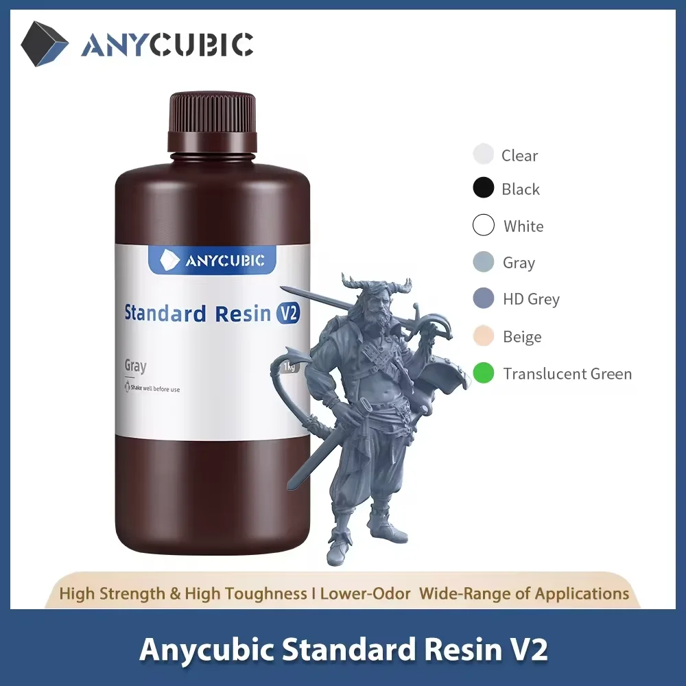 ANYCUBIC Standard Resin V2 3d Printing Resin Universal 405nm For Quick Curing Liqiud Resina For SAL LCD 3d Printer Photon Mono 2