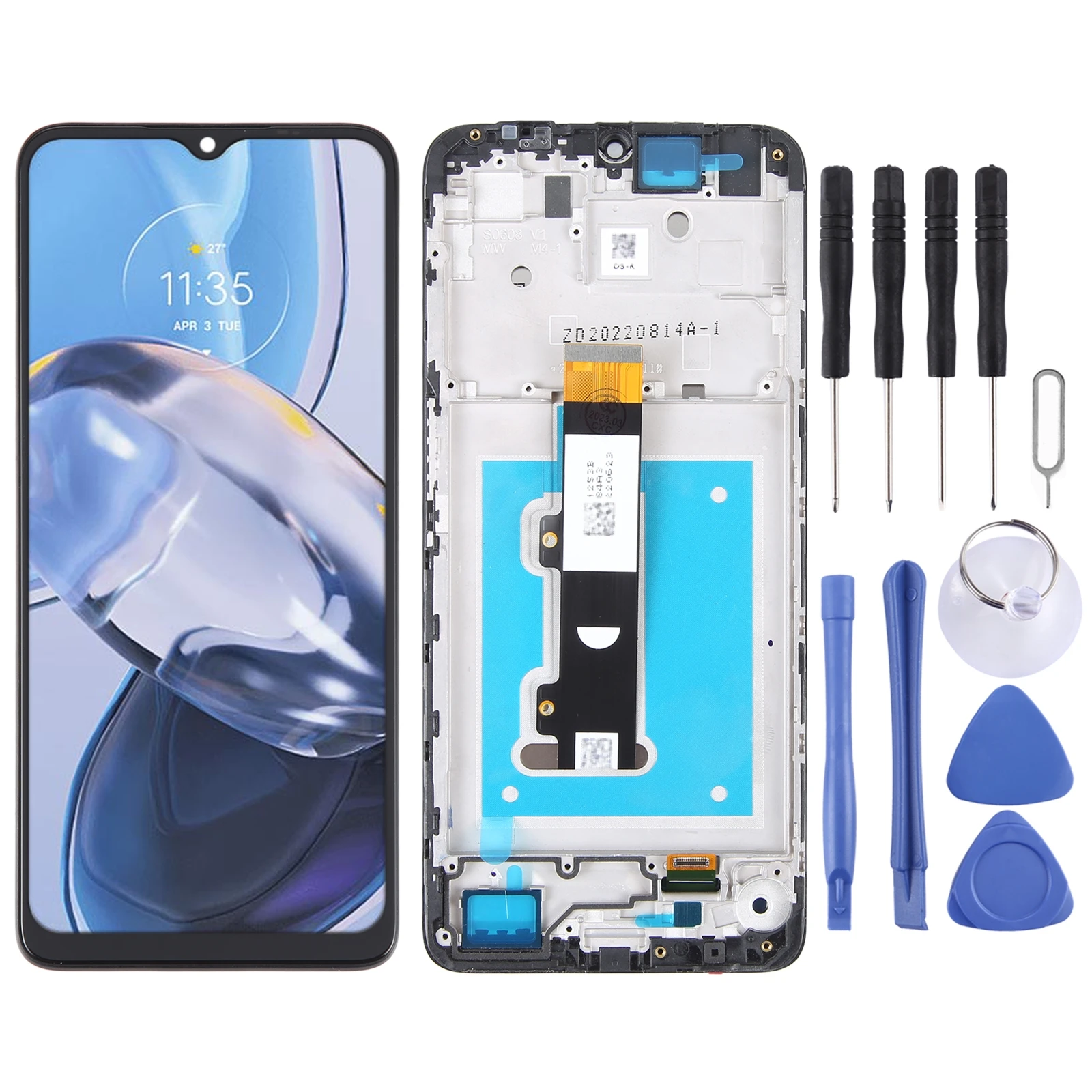 

OEM LCD Screen For Motorola Moto E22 / E22i Digitizer Full Assembly With Frame