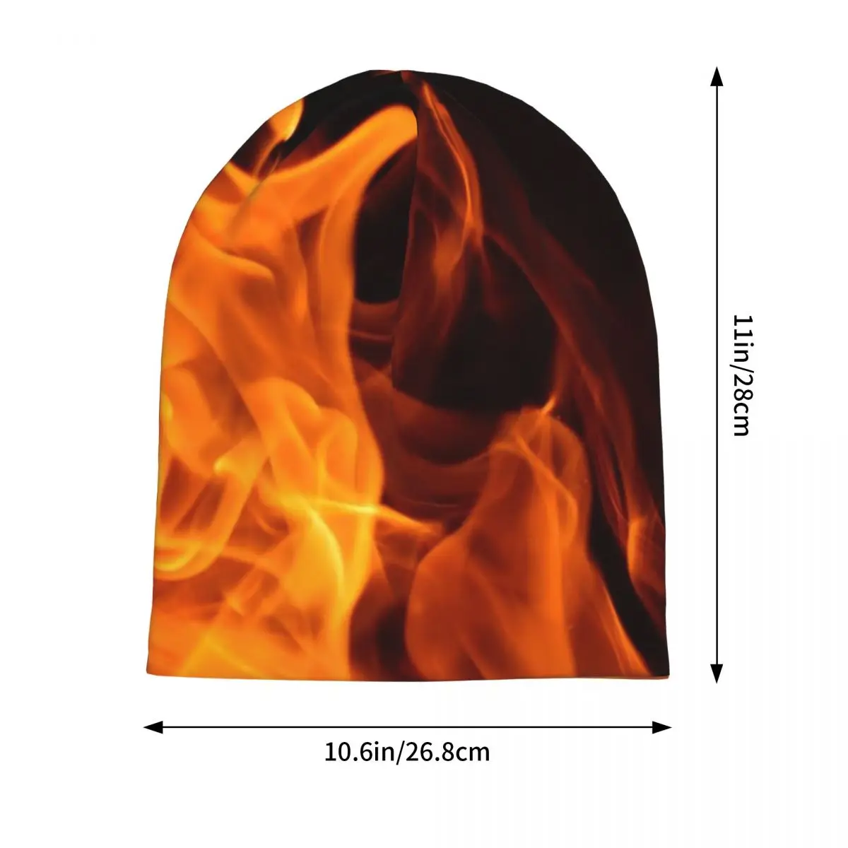 Burning Fire With Sparks Warm Knitted Cap Hip Hop Bonnet Hat Autumn Winter Outdoor Beanies Hats for Unisex Adult