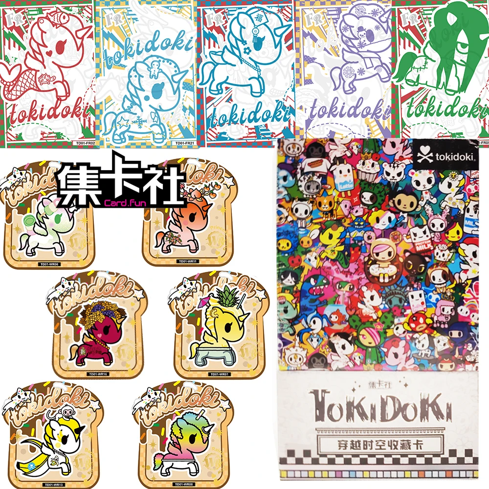 

Оригинальные коллекционные карты Tokidoki CARDFUN для мальчиков и девочек, классическая модная портретная карта с единорогом IP, тематический персонаж мультфильма, подарок