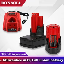 12V for Milwaukee m12 lithium battery chargeable 48-11-2410 48-11-2420 48-11-2411 48-11-2401 48-11-2402 M-12 Cordless Tools