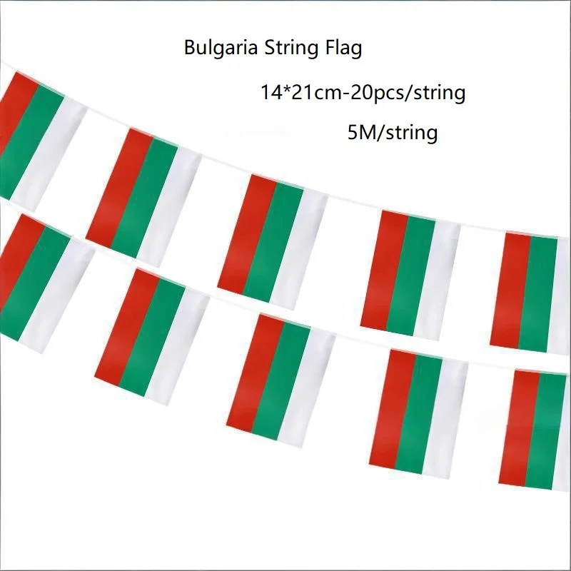 90X150cm Bulgaria Flag Polyester  White Green Red 14*21cm Bulgarian Table Desk  Flag  Bulgaria Hand Flag For Decoration