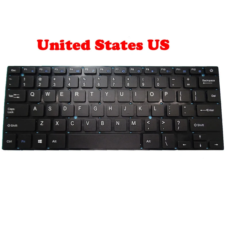 

Laptop Keyboard For DIGMA EVE 300 ES3004EW 13.3 Without Frame Black United States US/Russian RU