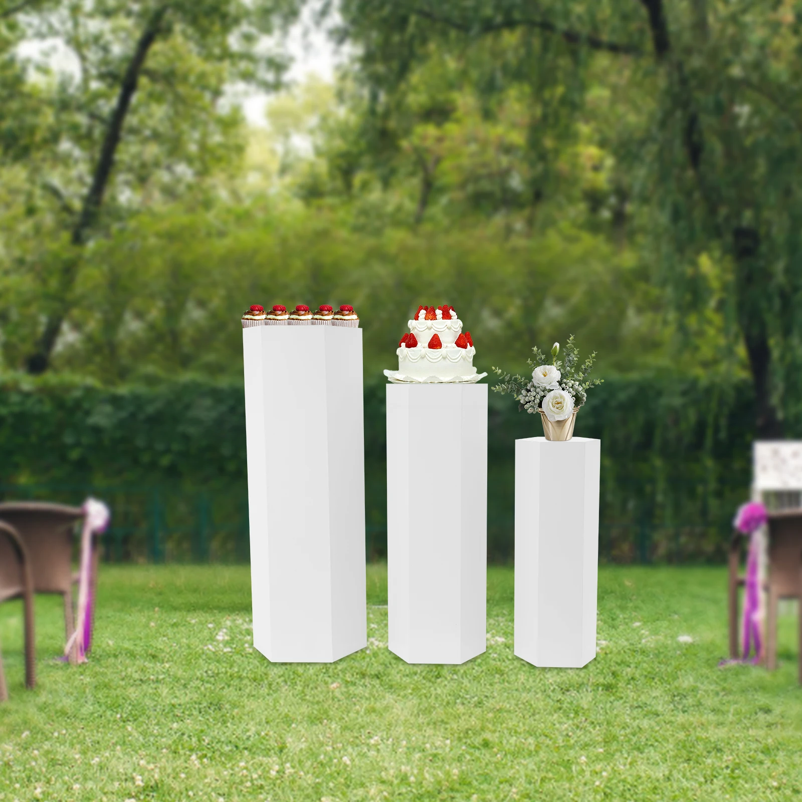 

Multi-Scene Wedding Decoration Stands, Nesting Design For Easy Storage, Smooth Surface Easy To Clean & Ideal Gift