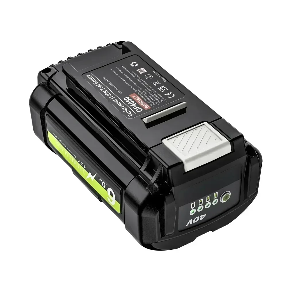 For 40V 6000mAh Li-ion Battery Cordless Power Tools for Ryobi Collection OP4040 OP4026 OP4030 OP4050 OP4060A OP40201 OP40301