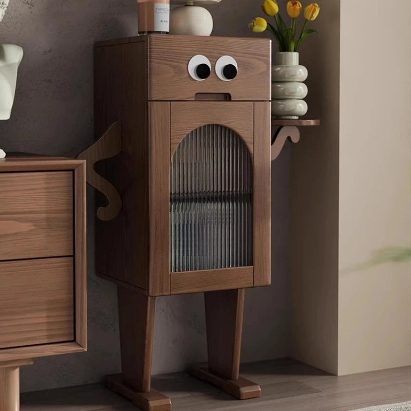 Creative robot side cabinet, living room sofa coffee table side cabinet, Internet celebrity with light does not occupy