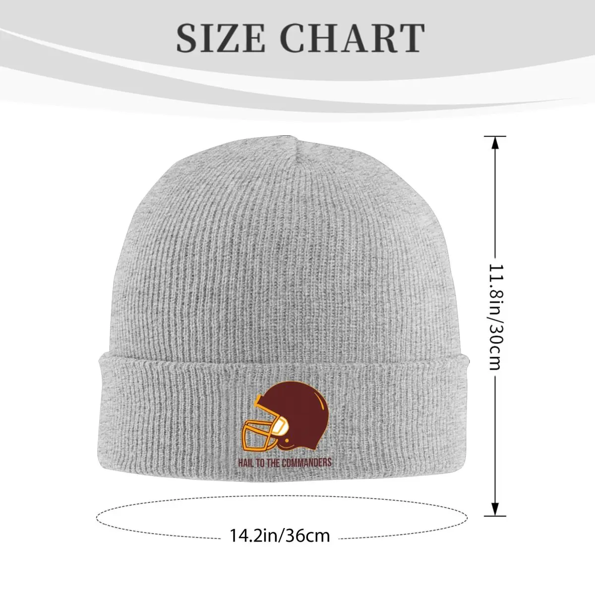 Hail To The Commanders - Washington Commanders Warm Knitted Cap Winter Knit Bonnet Hat Skullies Beanies Hip Hop Caps for Unisex