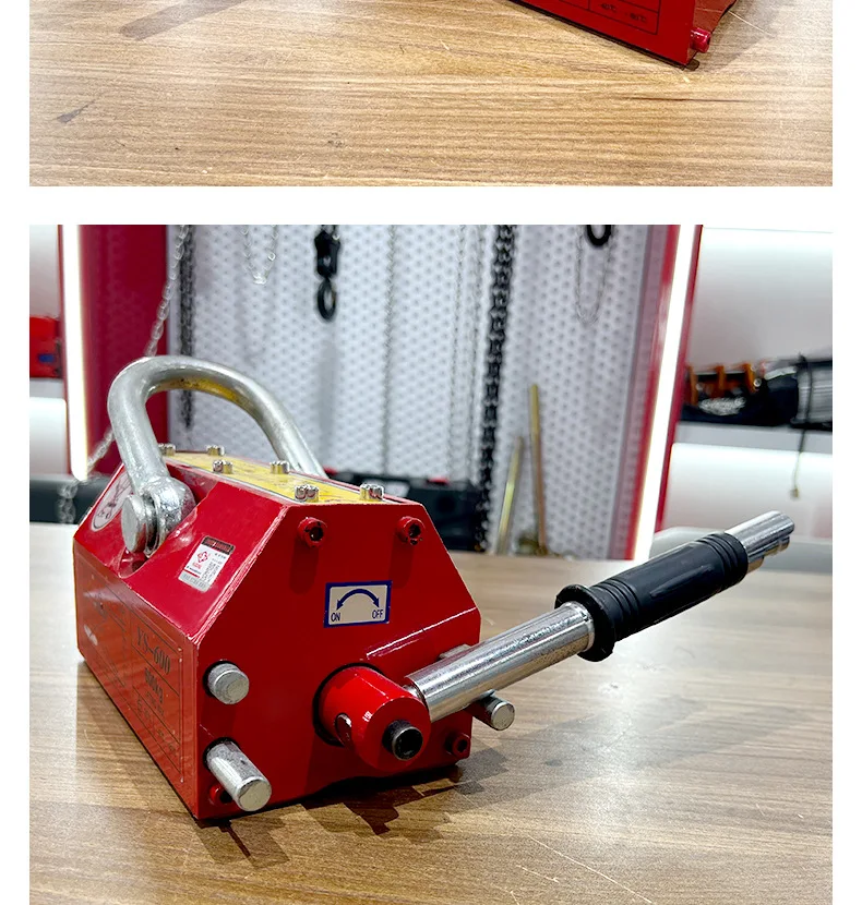 New model industrial strong magnetic permanent magnet crane - triple breaking force manual suction cup magnetic crane