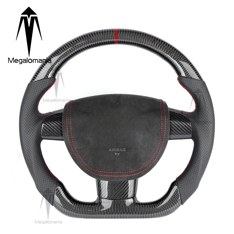 Fit For Ford Focus ST RS MK2 MK3 MK4 2008-2018 Three Spoke Sports Racing Real Carbon Fiber Steering Wheel