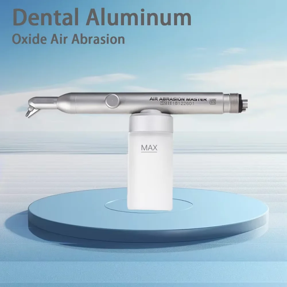 Dental Aluminum Oxide Micro Blaster with Water Spray Microetcher Alumina Sandblaster Anti-Suckback 2/4 hoels Tungsten Steel Nozz