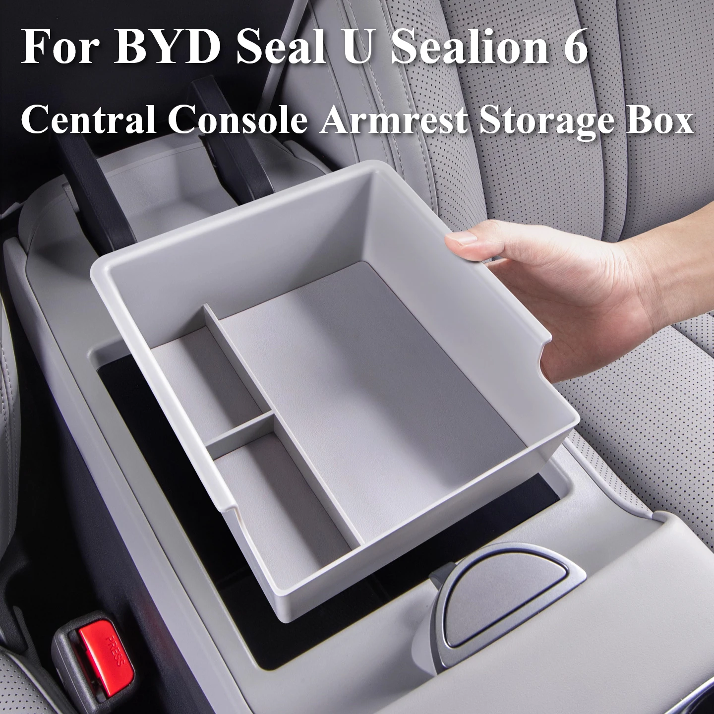 

For BYD Sealion 06 DM-i EV Seal U Storage Box Central Console Armrest Console Organizer Car Accessory