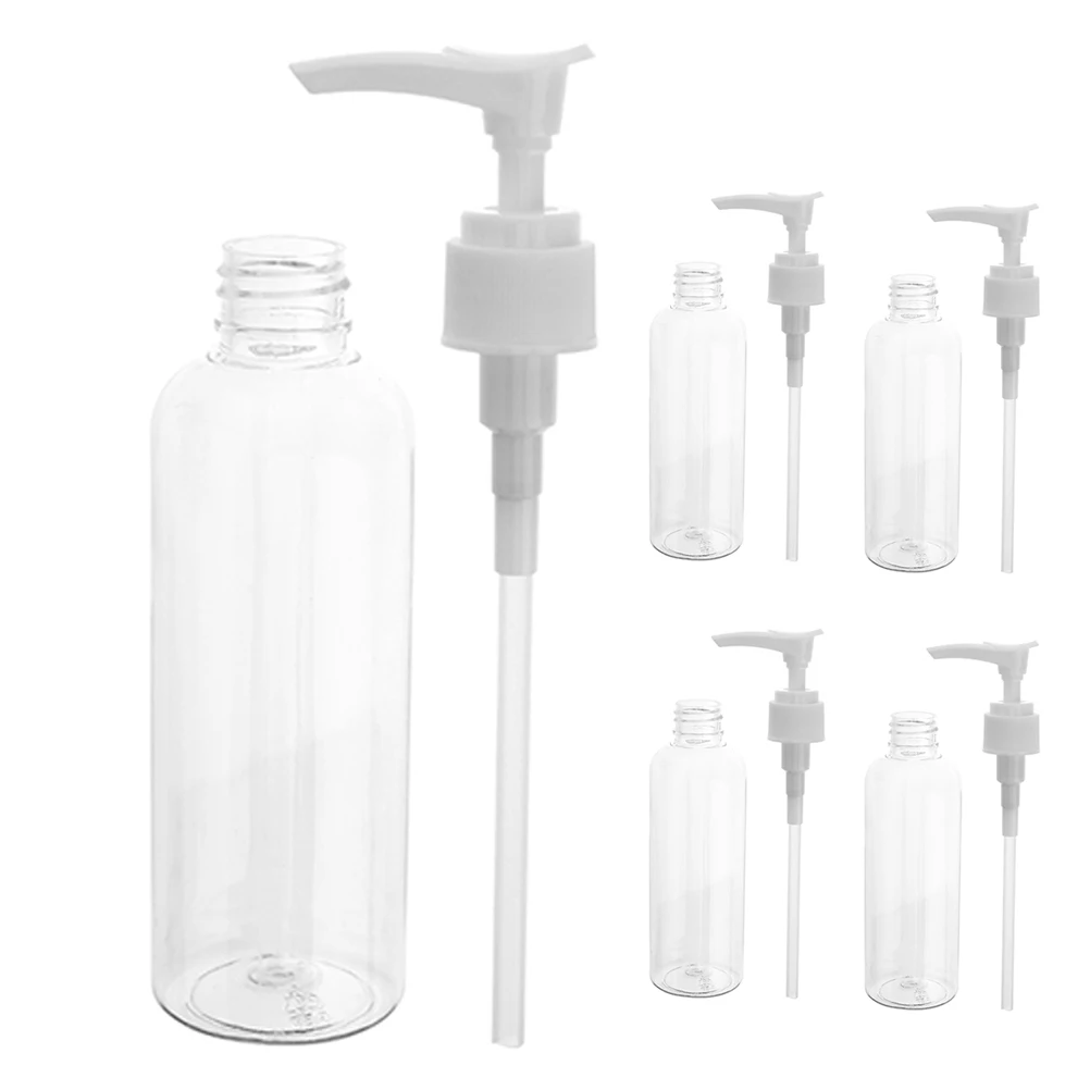 

5pcs 100Ml Empty Pump Bottles Refillable Shampoo Dispenser Leakproof Travel Bottle Body Wash Soap Dispenser For Bathroom Kitchen