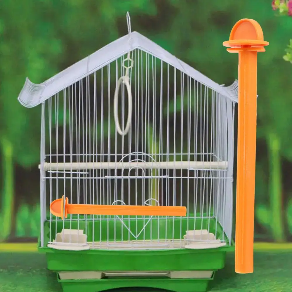 Bird Cage Plastic Perching Stand Pet Bird Bird Platform Canary Parrot Standing Pole Random Color Sent