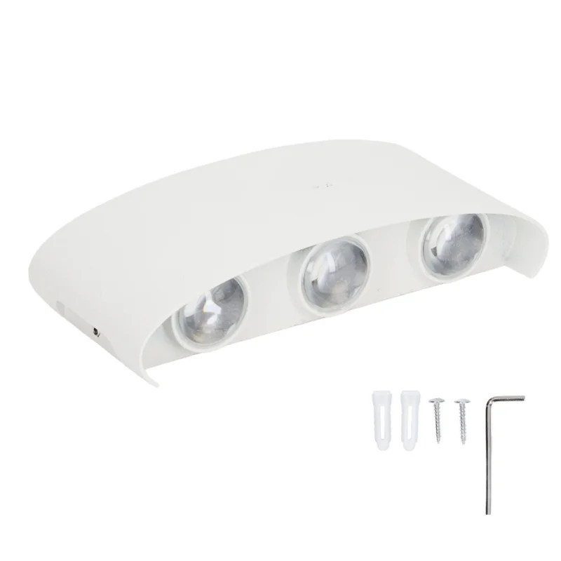 

Wall Lamp Modern LED Aluminum Alloy Waterproof Decorative Wall Light White Shell 90-265V Warm Light