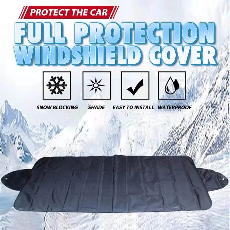 2022 New Car Windshield Cover Car Awning Front Waterproof Ice Cover Dust Windsh And Window Rear Sunshade And Block Window Winds