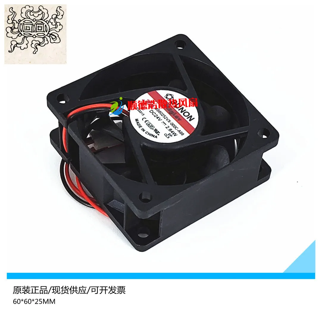 Ltsf ل SUNON MB60252VX-000C-A99 تيار مستمر 24 فولت 2.64 واط 60x60x25 مللي متر 2-سلك مروحة تبريد الخادم