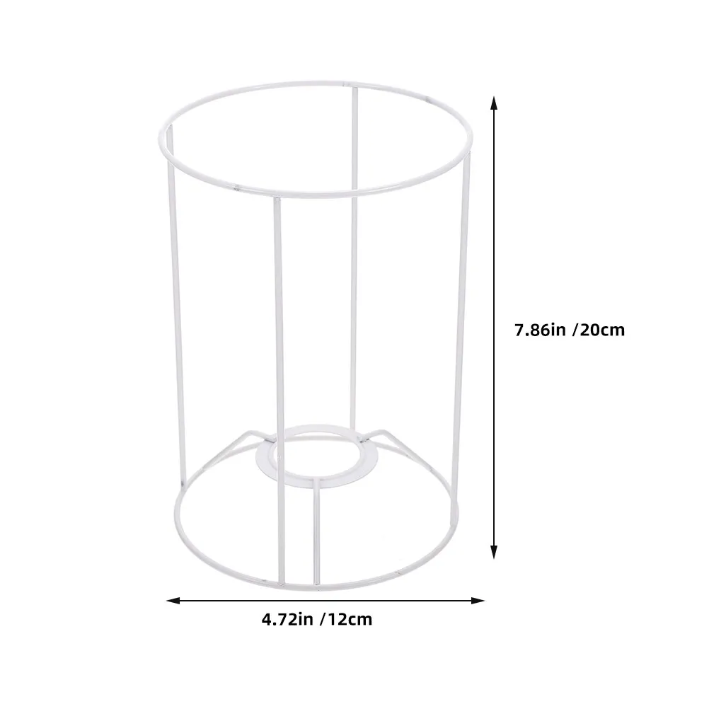 Lampshade Frame DIY Metal Wire Ring for Pendant Light Table Lamp Chandelier Drum Shade Bulb Cage Guard Lamp Shade Ring Frame