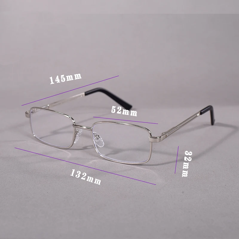 Männer Oversize Lesebrille Blau Licht Blockieren Brillen Brillen Metall Titan Brillen Rahmen Für Business + 100 – Detail 1