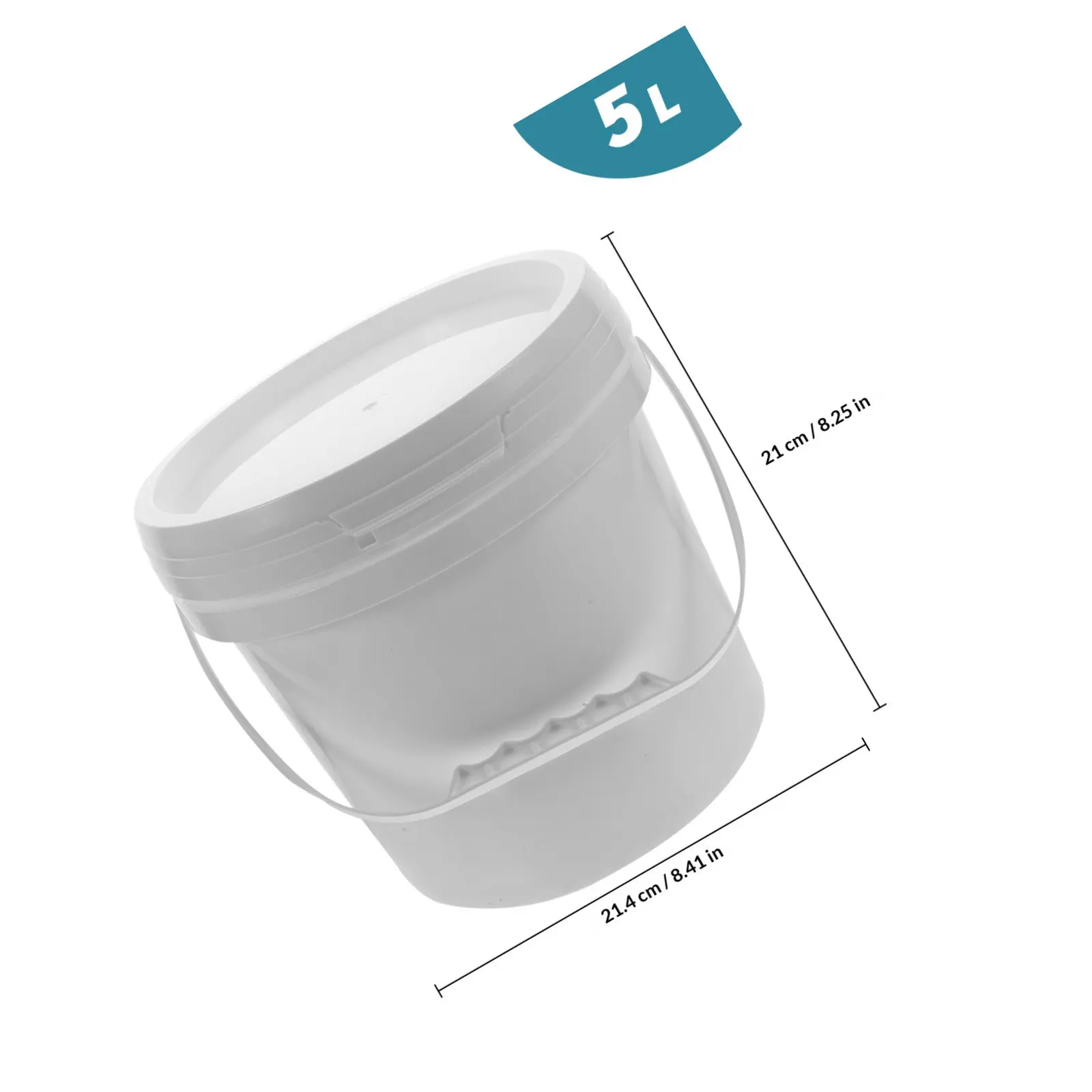 Sturdy Food Grade Paint Storage Bucket Plastic Painting Container with Comfort Grip Handle Leak Proof Lid for Color Mixing