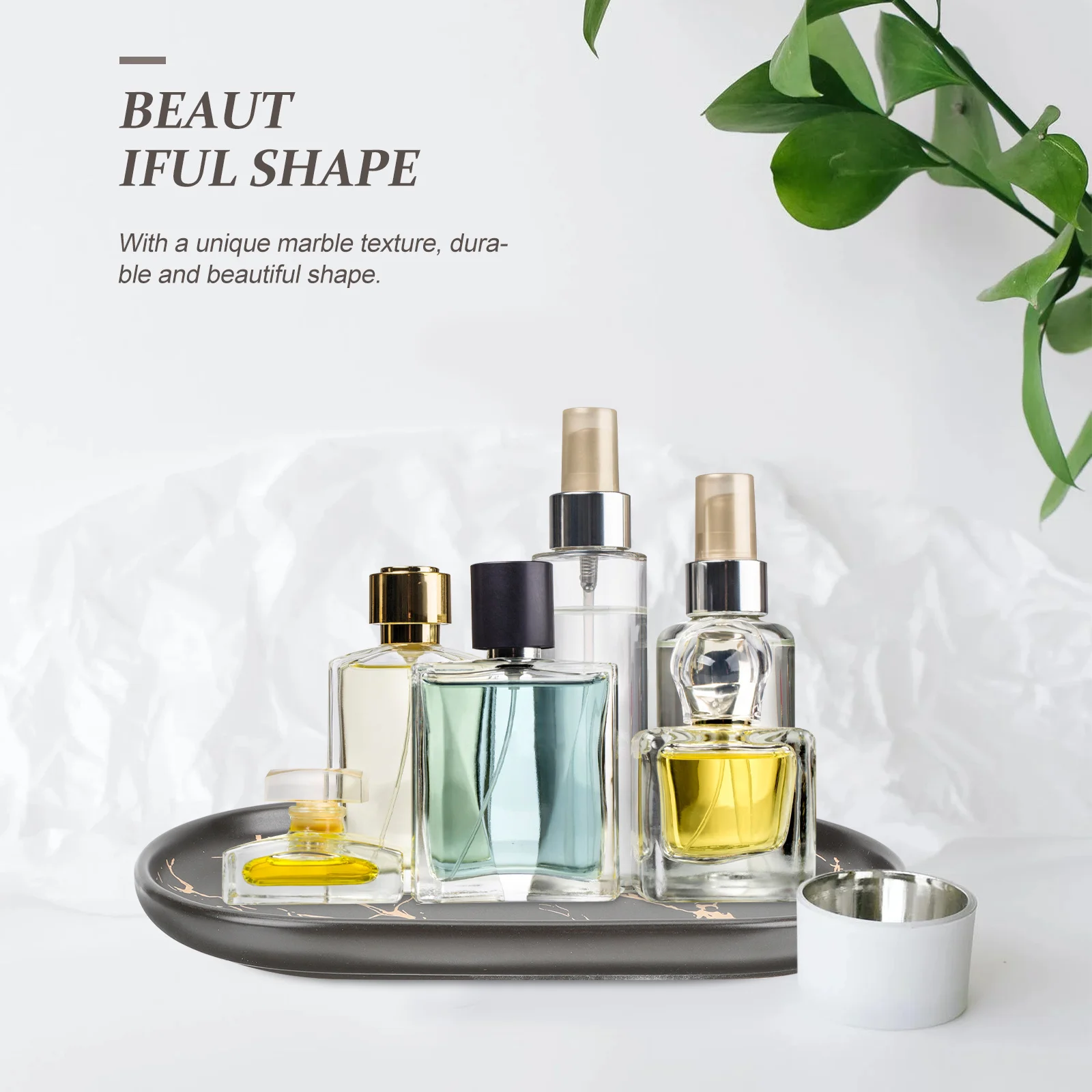 

Marble Pattern Tray Multi-Function Storage for Bathroom Vanity Desktop Organizing Sundries Cosmetics Jewelry Holder