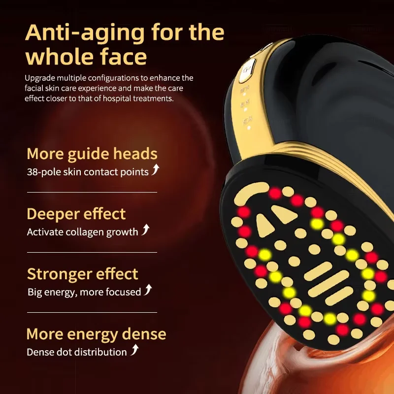 Masajeador Facial EMS, masaje de estiramiento Facial profesional, rejuvenecimiento de la piel, compresa fría y caliente, limpieza Facial profunda, dispositivo de belleza para el cuidado de la piel