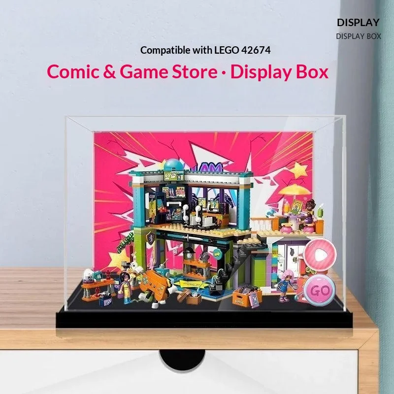 Suitable for LEGO 42674 comic book and game store building block storage box acrylic display box - view 2