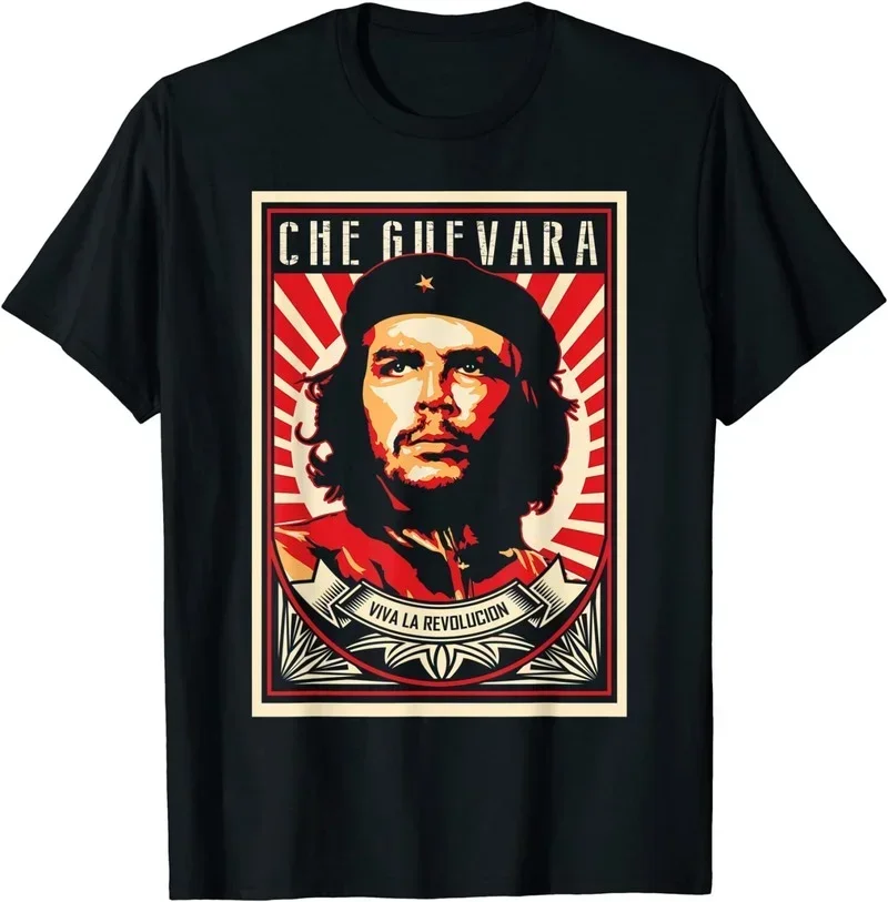 Che Guevara Shirt Rebel Cuban Shirt Guerrilla Revolution Cotton Tops Tees Fitness T-shirt Casual T Shirt Oversized O-neck Tshirt