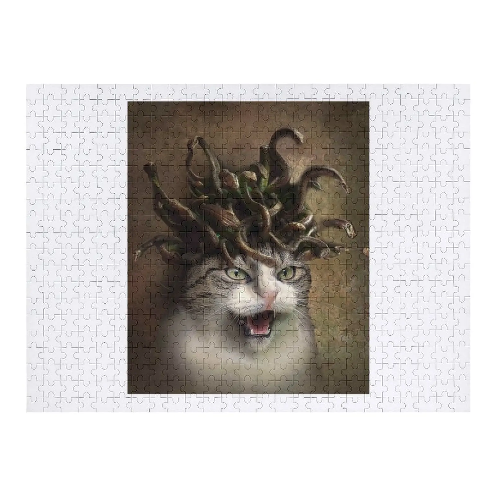 

Злая кошка Медуза Кошка Пазл Персонализированное имя Деревянный пазл для взрослых