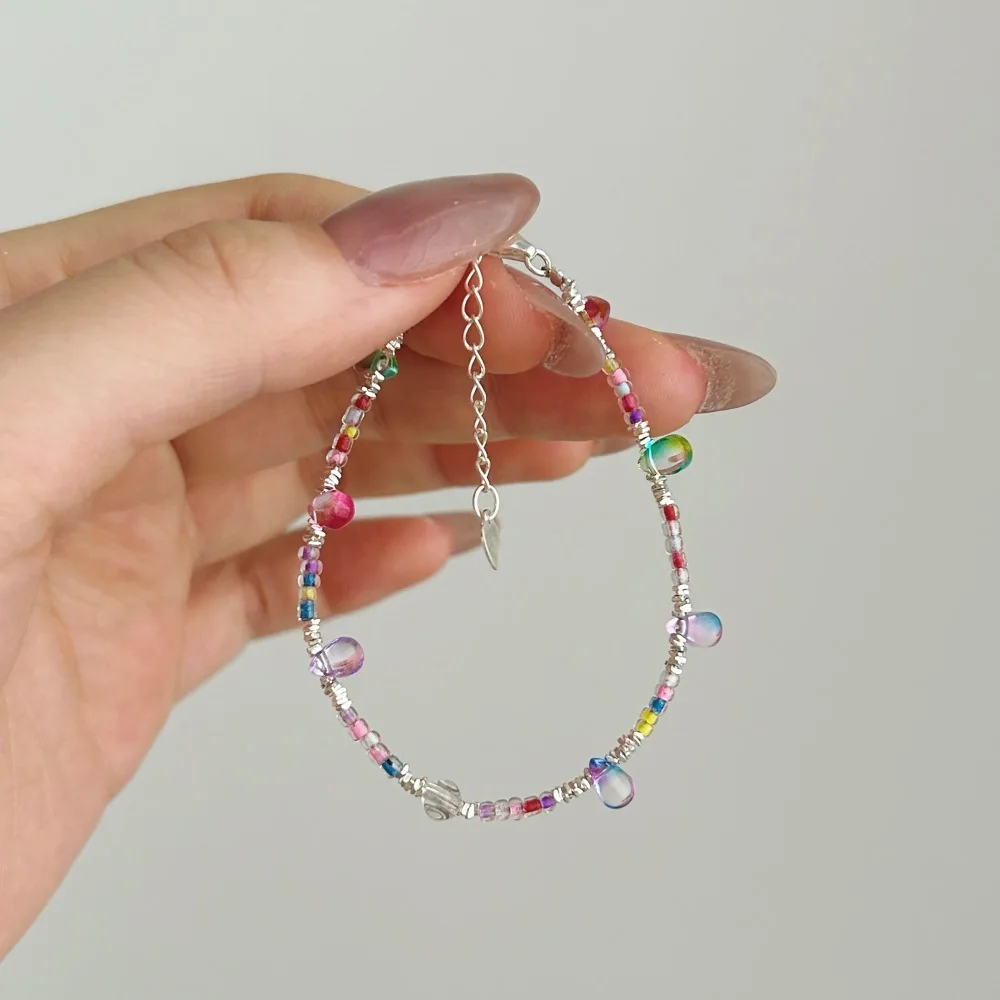 

925 Sterling Silver Bracelet, Women's Neon Colored Light Bulb, Summer Fashion Design, Women's Hand Jewelry