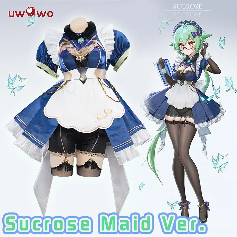 LAST BATCH UWOWO Sucrose Cosplay Maid Dress Genshin Impact Ver. Maid Costume Game Retro Mechanical Halloween Outfits