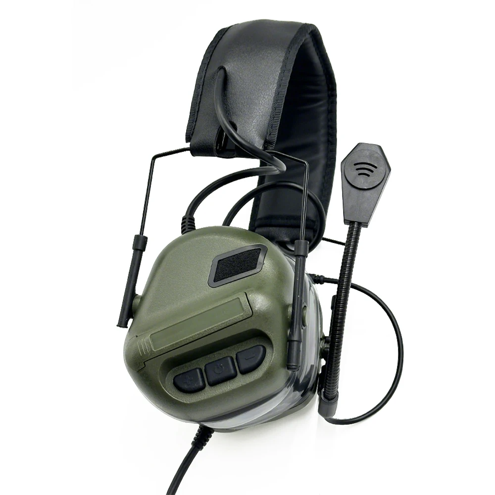 Tactical Earmuffs with Mic Electronic Hearing Protection Active Noise Cancelling and Sound Amplification with PTT