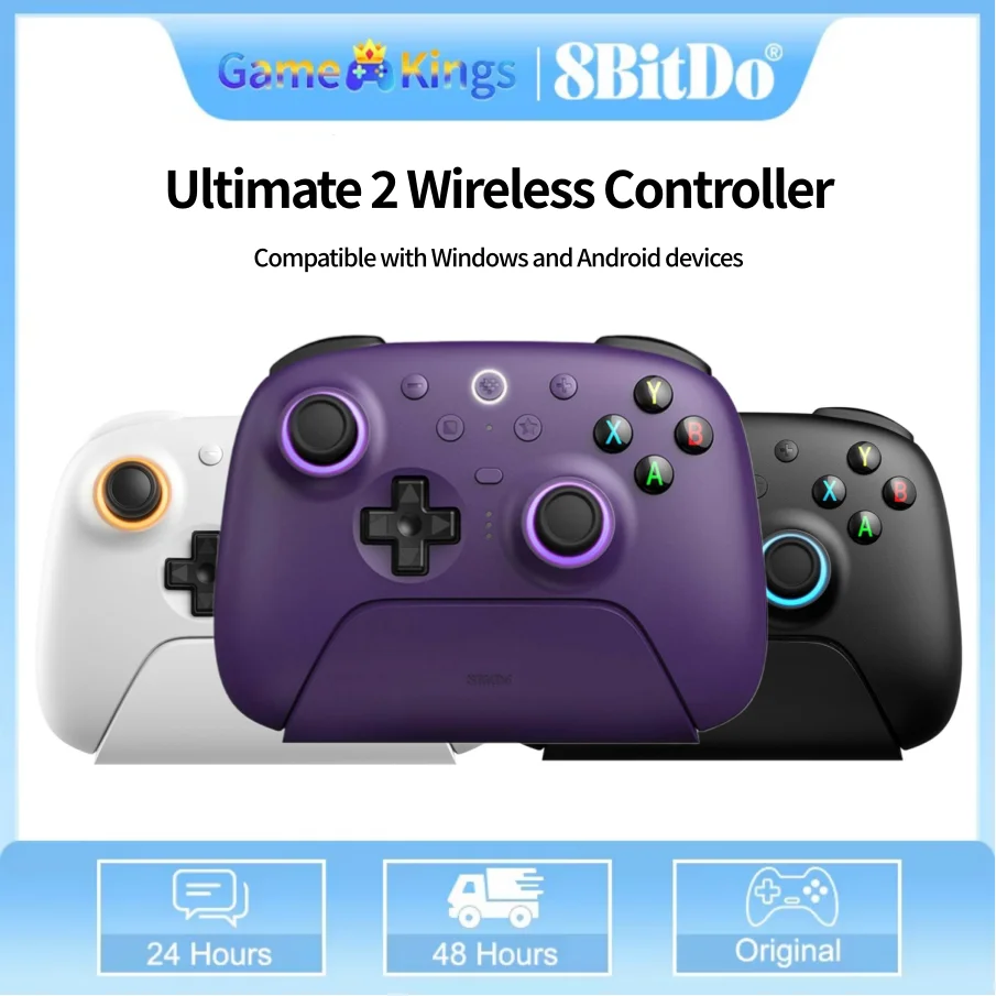 8BitDo 얼티밋 2 무선 게임 컨트롤러, TMR 조이스틱/홀 효과 트리거, 안드로이드, iOS, 스팀, PC용 게임패드