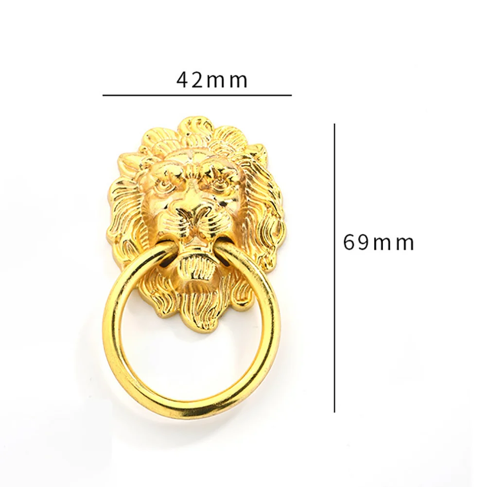 

6Pcs Lion Ring Pull Style High Grade Zinc Alloy Cabinet Knobs Durable Mini Dresser Knobs Metal Cabinet Pulls