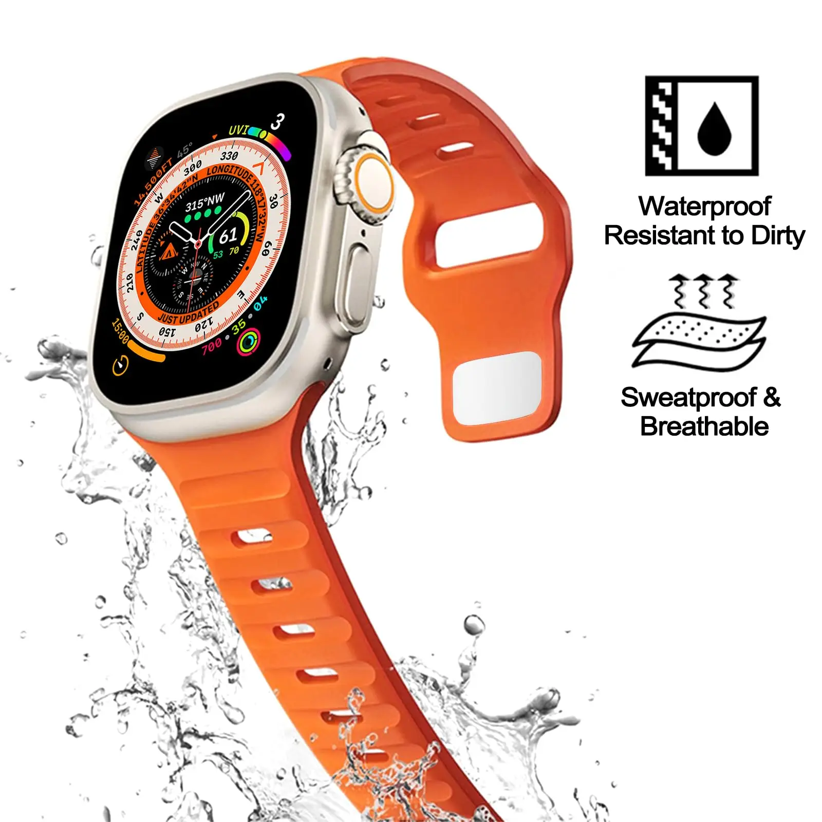 3 opakowania Pasek sportowy do Apple Watch Ultra 2 Pasek 49 mm 45 mm 44 42 mm Silikonowa bransoletka do iWatch serii 8 7 6 5 SE 4 3 2 1 38 40 mm