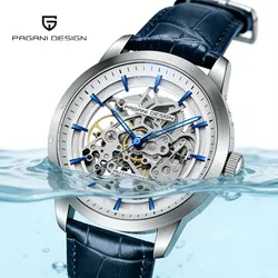 PAGANI DESIGN Brand Fashion Sports Leather Watches Men Luxury Automatic Mechanical Skeleton Waterproof Watches Relogio Masculino