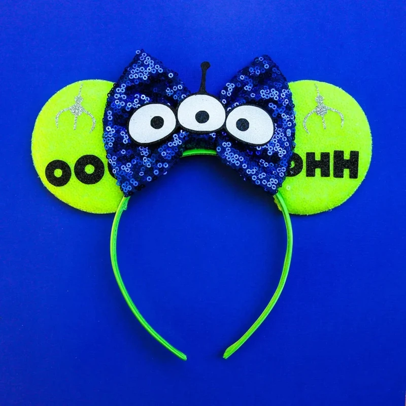 Disney Monsters Inc Mickey Mouse Headbands Mike Wazowski Ear Headband for Girls Kid Sulley Alien Headwear Women Hair Accessories