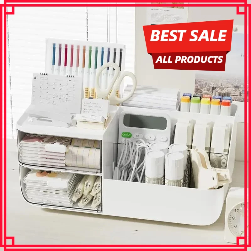 Desktop Storage Box Cosmetics Drawer-type Cute Box Office Stationery Organizer Box Study Desk Storage Rack