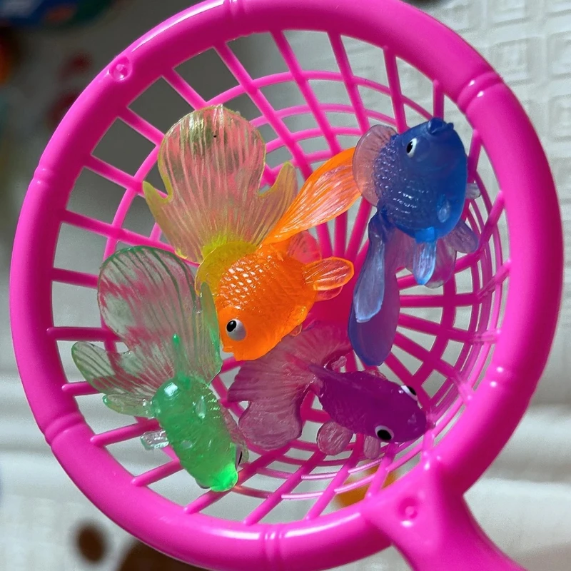 

10pcs/Set Kids Soft Rubber Gold Fish Baby Bath Toys For Children Simulation Mini Goldfish Water Toddler Fun Swimming Beach Gifts