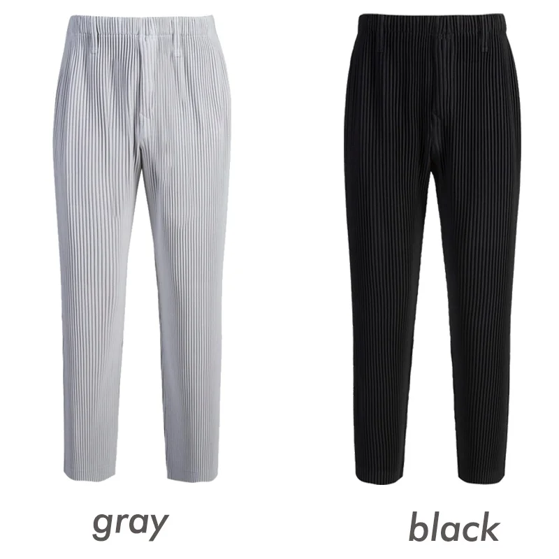 

Классические японские свободные повседневные мужские брюки прямого кроя для лета, деловые, элегантные, модные, длинные брюки для отдыха