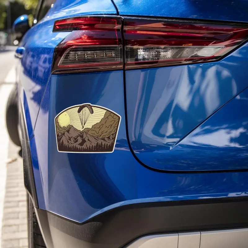 Sky High Adventure - Mountain Paragliding Vinyl Sticker Decal for Car Bumpers and Windows Laptop Skateboard Luggage 15CM PVC