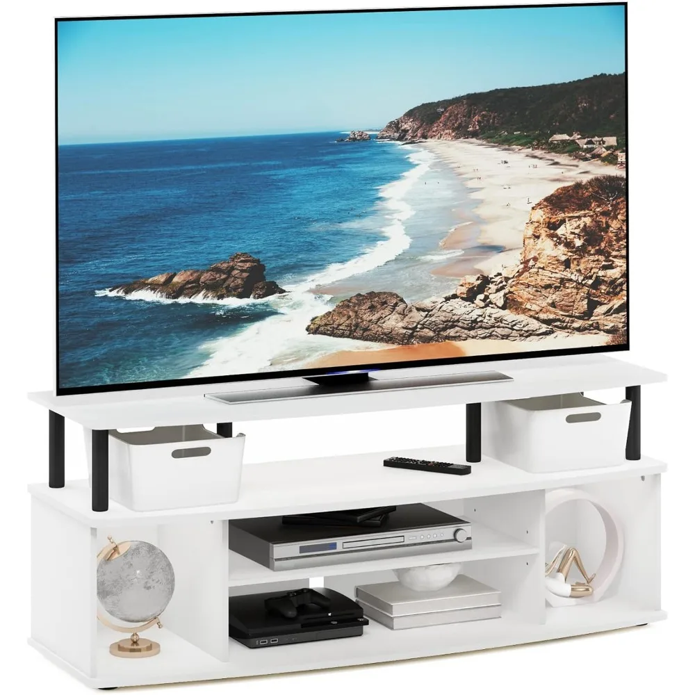

Jaya Large Entertainment Center Hold up to 55-in TV, Inch, White/Black