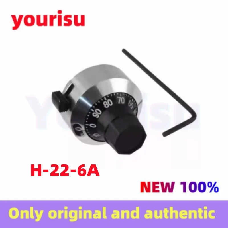 

1Pcs/Lot original knob H-22-6A H-22-6 H226A Counting dial 15-turn rotary dial for matte material potentiometer